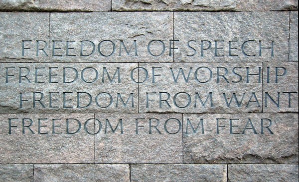 FDR Memorial muur