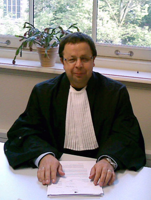 Sander Terphuis in toga