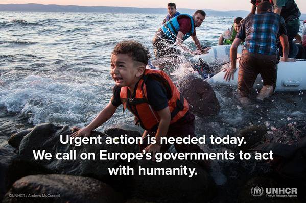 Urgent action is neede today. We call on Europe's governments to act with humanity